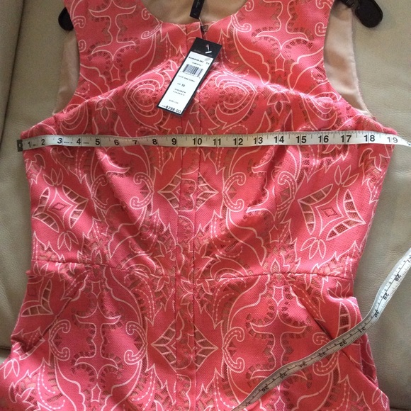 BCBGMaxAzria NWT Pink Crystal coral dress size 10 - Picture 6 of 8